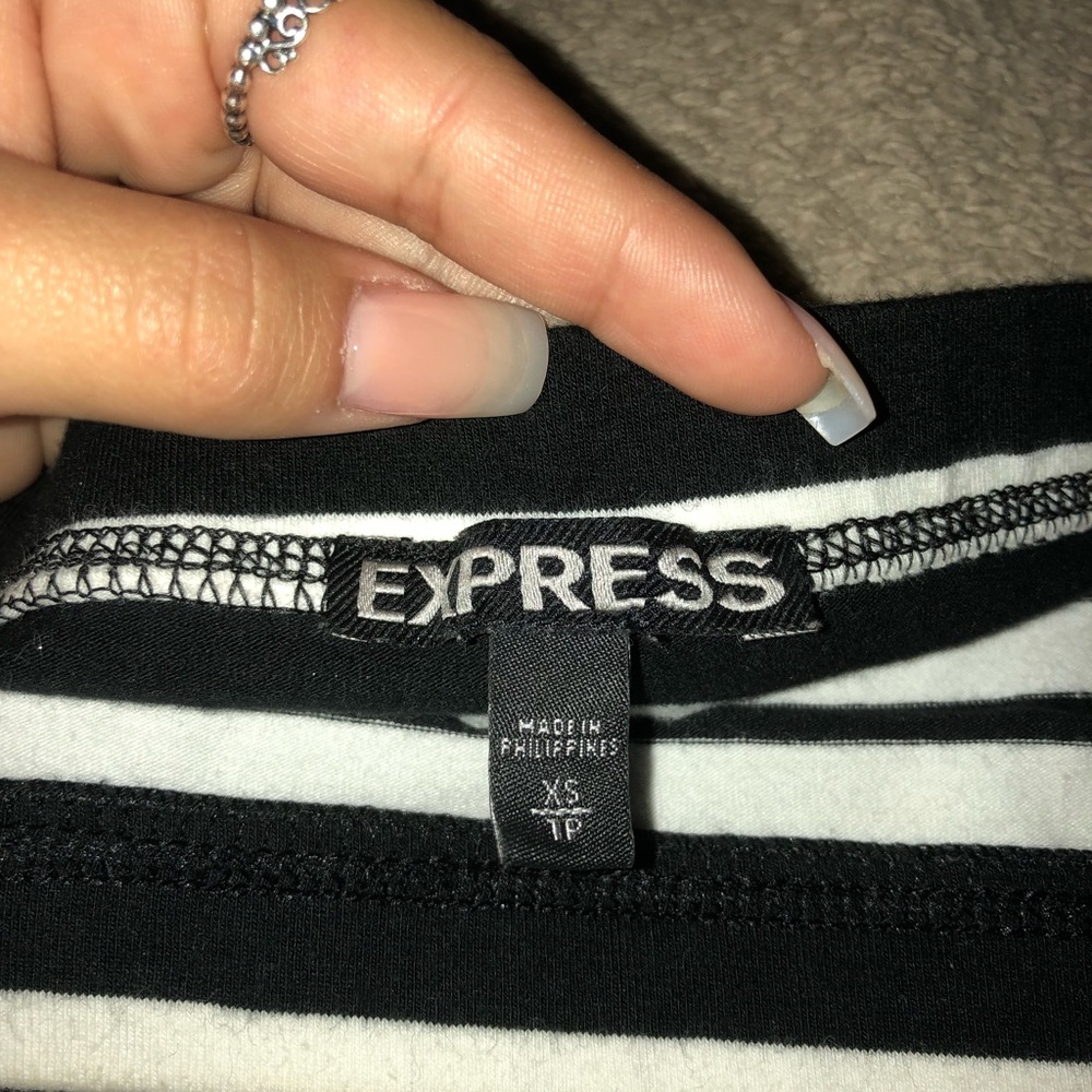 Express stripped skirt